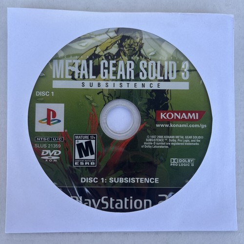 Metal gear solid subsistence - gear,