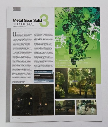 Metal gear solid subsistence - solid, 3